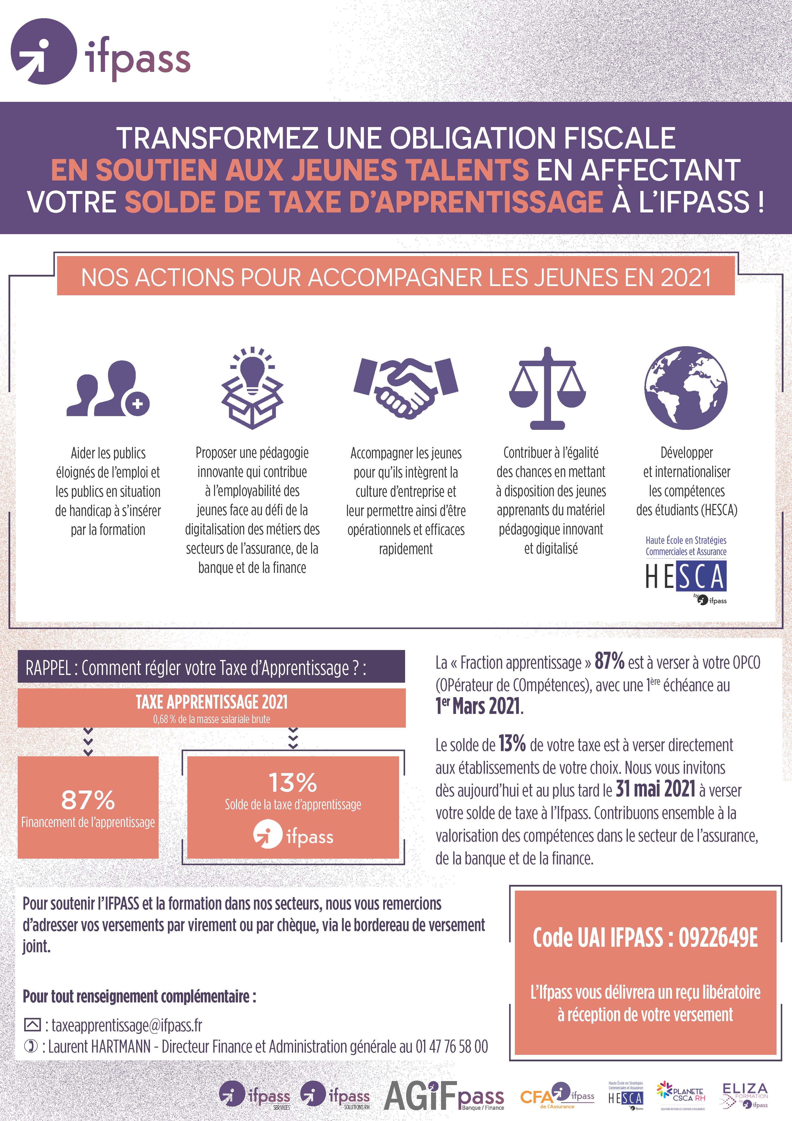 Taxe d'apprentissage 2021