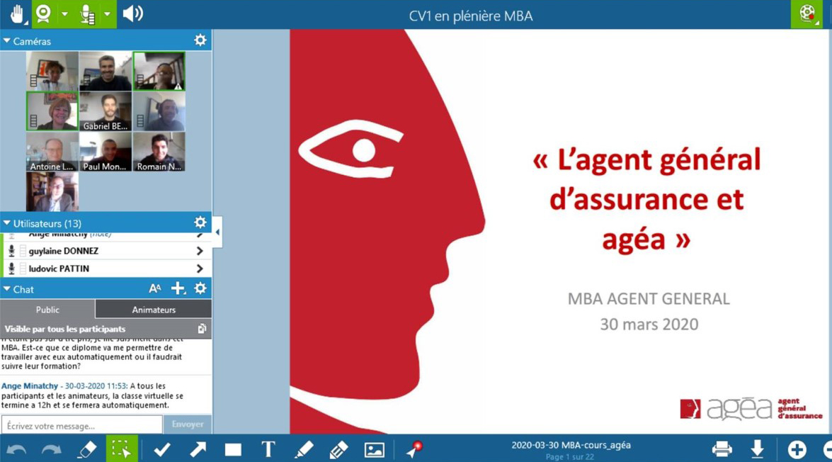 MBA agent general ifpass classe virtuelle