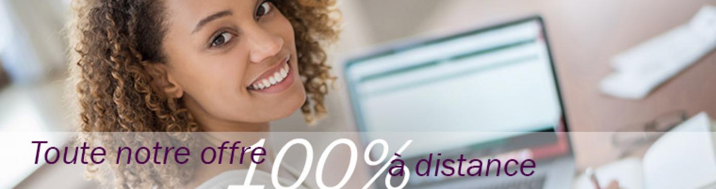 Toute notre offre en 100% distanciel
